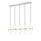 Z-Lite Cayden Linear Chandelier, 5-Light, 4.75 In.W x 42 In.L x 16.75 In.H, Brushed Nickel/Clear 1946P-5L-BN - alternate 1